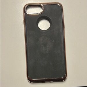 Rose Gold and Black Phone Case- iPhone 6/6s/7/8 Plus